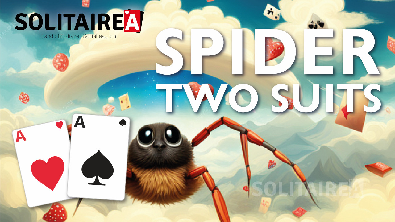 Domina Spider Solitaire 2 Suits y gana fácilmente.