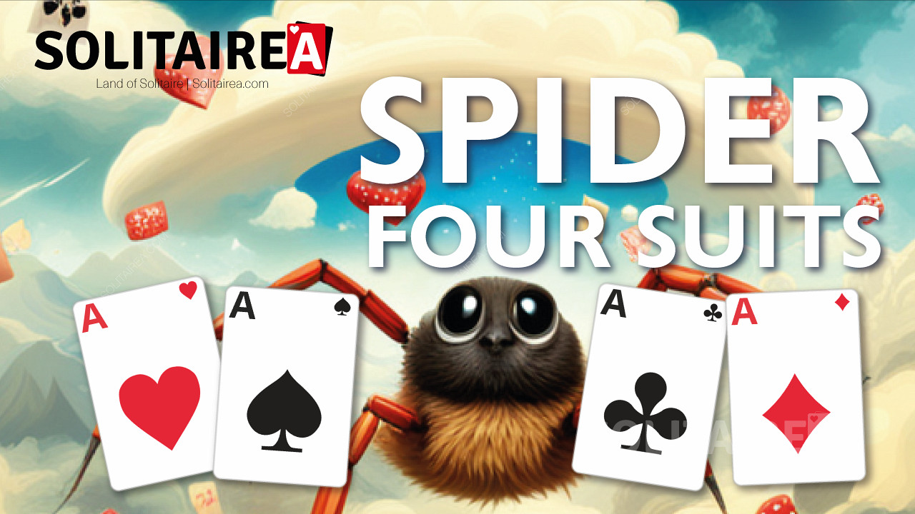 Juega Spider Solitaire 4 Trajes, el juego para jugadores experimentados